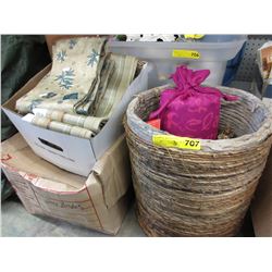 2 Boxes of thermal lined drapes & more