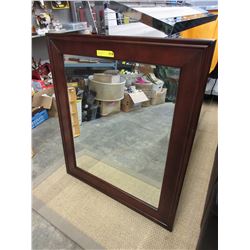 New - Wood framed wall mirror