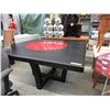 Image 1 : New - Square table with red "Lazy Susan" center