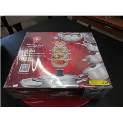 New 16- piece stainless steel cookware set
