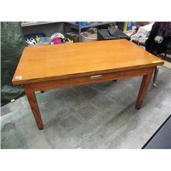 Large Oak desk with drawer
