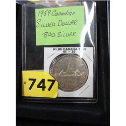 1959 Canadian Silver dollar coin