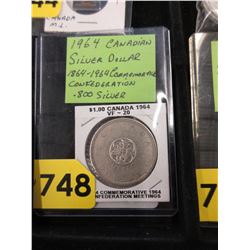 1964 Canadian Silver dollar coin