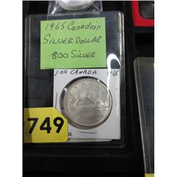 1965 Canadian Silver dollar coin