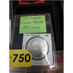 1966 Canadian Silver Dollar Coin