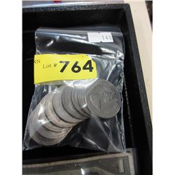 9 Canadian Silver dollars - 1969 to 1982