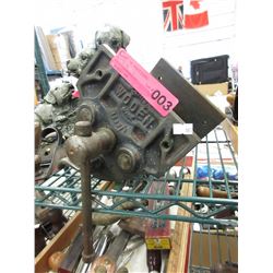 Vintage cast metal drill press vice