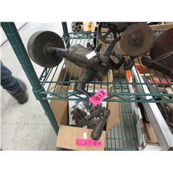 Vintage manual bench grinder