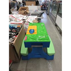 Small children's picnic table & toy table