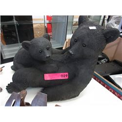 Cement bear statue