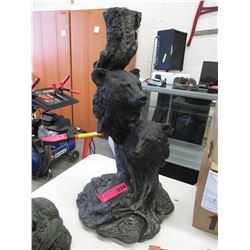 Concrete bear statue