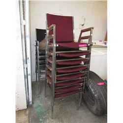 8 Stackable chairs - used