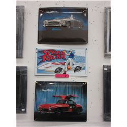3 Tin car signs