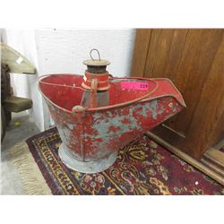 Vintage Coal scuttle & lantern