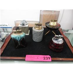 5 Vintage table lighters