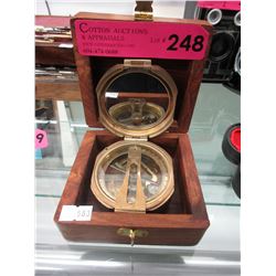 Vintage brass compass