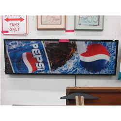 Backlit Pepsi Cola sign