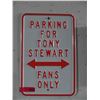 Image 1 : "Tony Stewart" parking sign