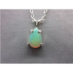 1.29 CT Opal Teardrop shape Pendant/ Necklace set