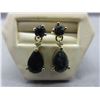 Image 1 : New  -Sapphire & Diamond-set Drop Style Earrings