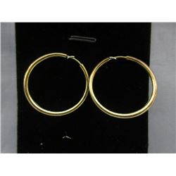 Rare - Estate 8 Karat German Gold Hoop Earrings