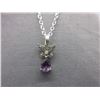 Image 1 : Diamond & Pear-Cut Amethyst Pendant/ Necklace set