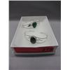 Image 2 : 2 x .925 Silver Clad Gemstone Bangles