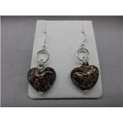 New - Murano Glass Sterling Silver Earrings