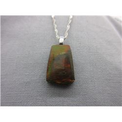Free Form Ammolite Pendant/ Necklace set