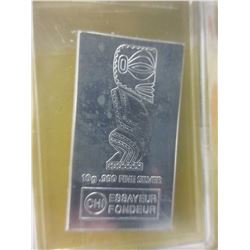 2012 Cook Islands .999 Silver 10 Gram Currency Bar