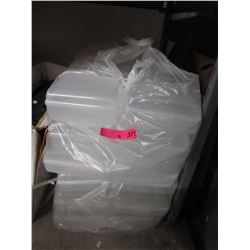 4 Bags of hinged lid plastic containers