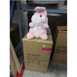 2 Cases of new pink stuffed rabbits