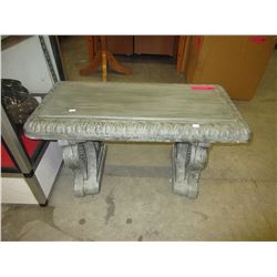 Cement garden bench