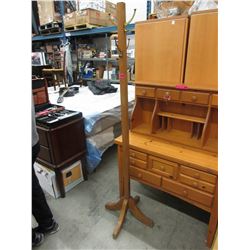 Vintage oak coat stand