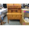 Image 1 : Wood computer desk with hutch