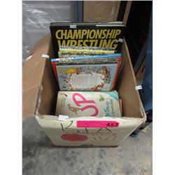 Box of assorted used books