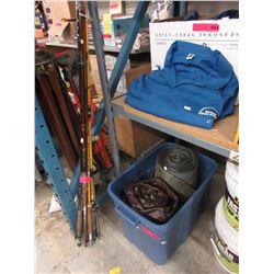Bundle of used fishing poles - some vintage