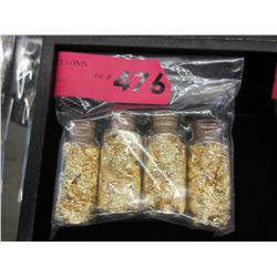 4 Vials of genuine gold leaf
