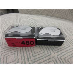 2 New illuminated jeweler's loupes