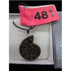 New - Ammonite fossil pendant