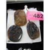 Image 1 : 3 New carved stone pendants
