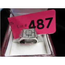 New - Men's' cubic zirconia ring - size 10