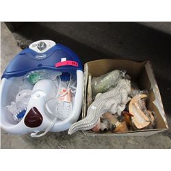 Electric footbath & unglazed ornaments