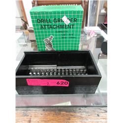 Drill grinder attachment & bits