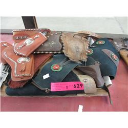 8 Vintage toy gun holsters