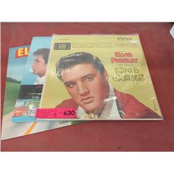3 Elvis Presley vinyl records
