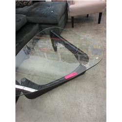 New - Contemporary glass top coffee table