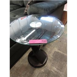 New - Glass top end table