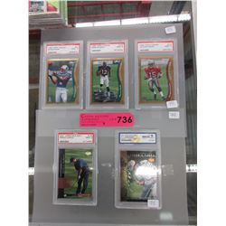 5 Graded NFL & Golf cards