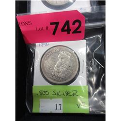 1958 Canadian Silver Dollar Coin